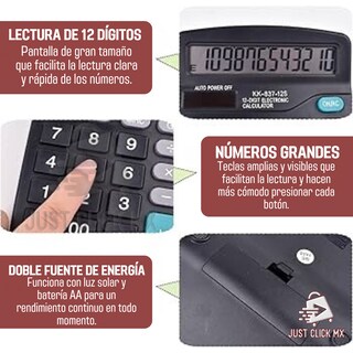 Foto 4 | Calculadora de Escritorio 12 Dígitos Dual