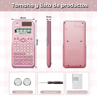 Foto 2 | Calculadora Cientifica Y Ingeniería Funciones Eo Safe Imports Esi-19805 Rosa