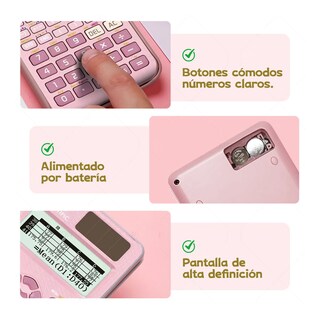 Foto 4 | Calculadora Cientifica Y Ingeniería Funciones Eo Safe Imports Esi-19805 Rosa
