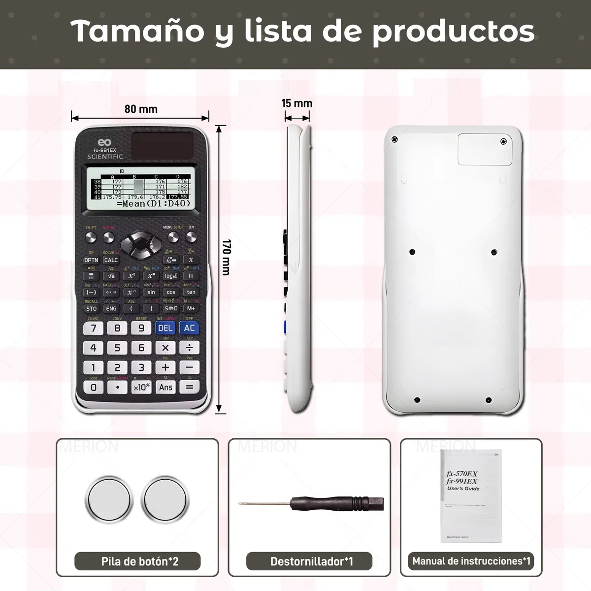 Foto 2 | Calculadora Cientifica Y Ingeniería Funciones Eo Safe Imports Esi-19804 Negro