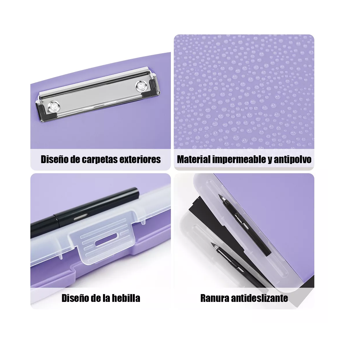 Foto 5 pulgar | Portapapeles Con Almacenamiento Eo Safe Imports Esi-15165 Purpura