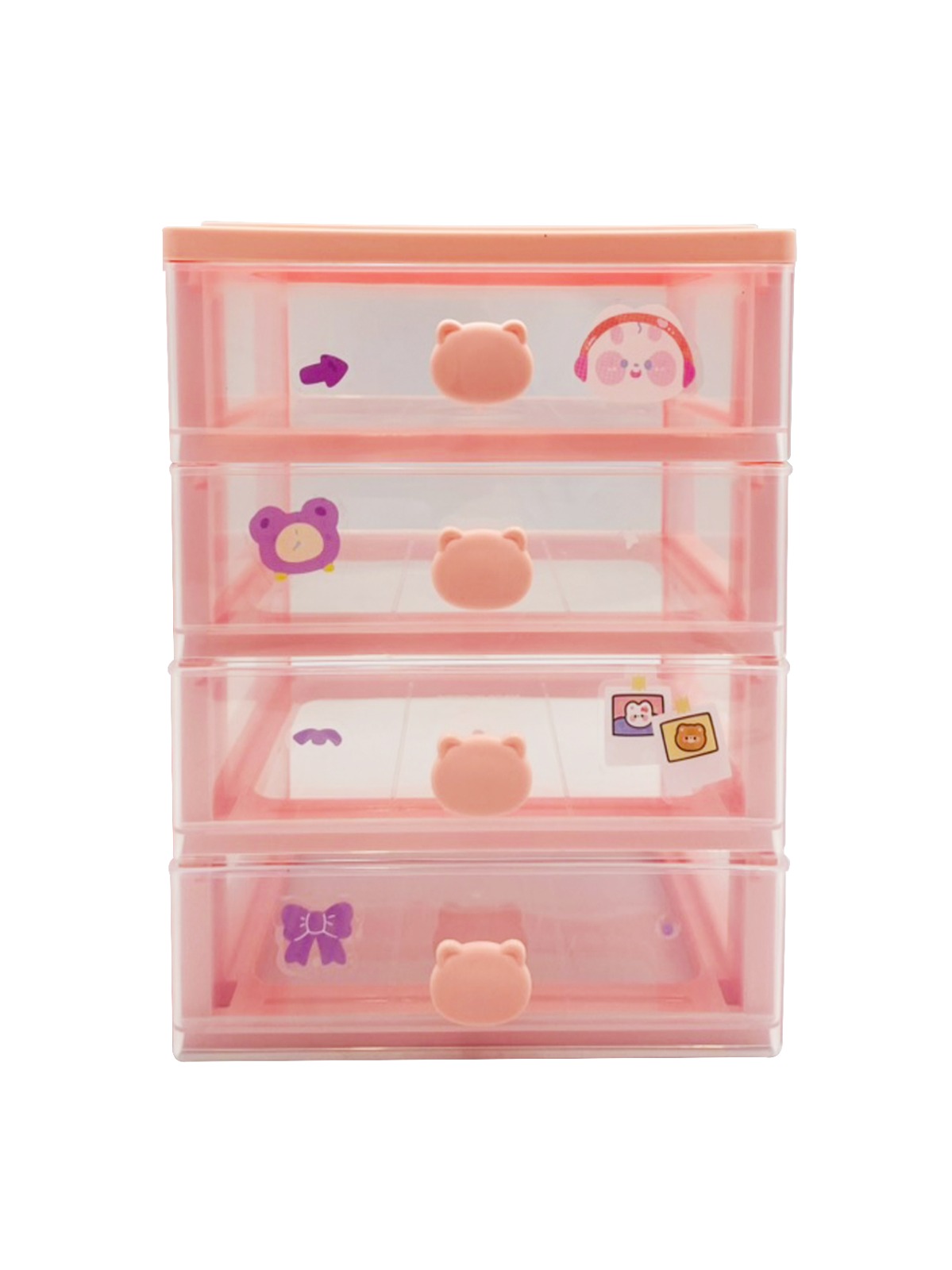 Mini Cajon Organizador Para Escritorio Rosa