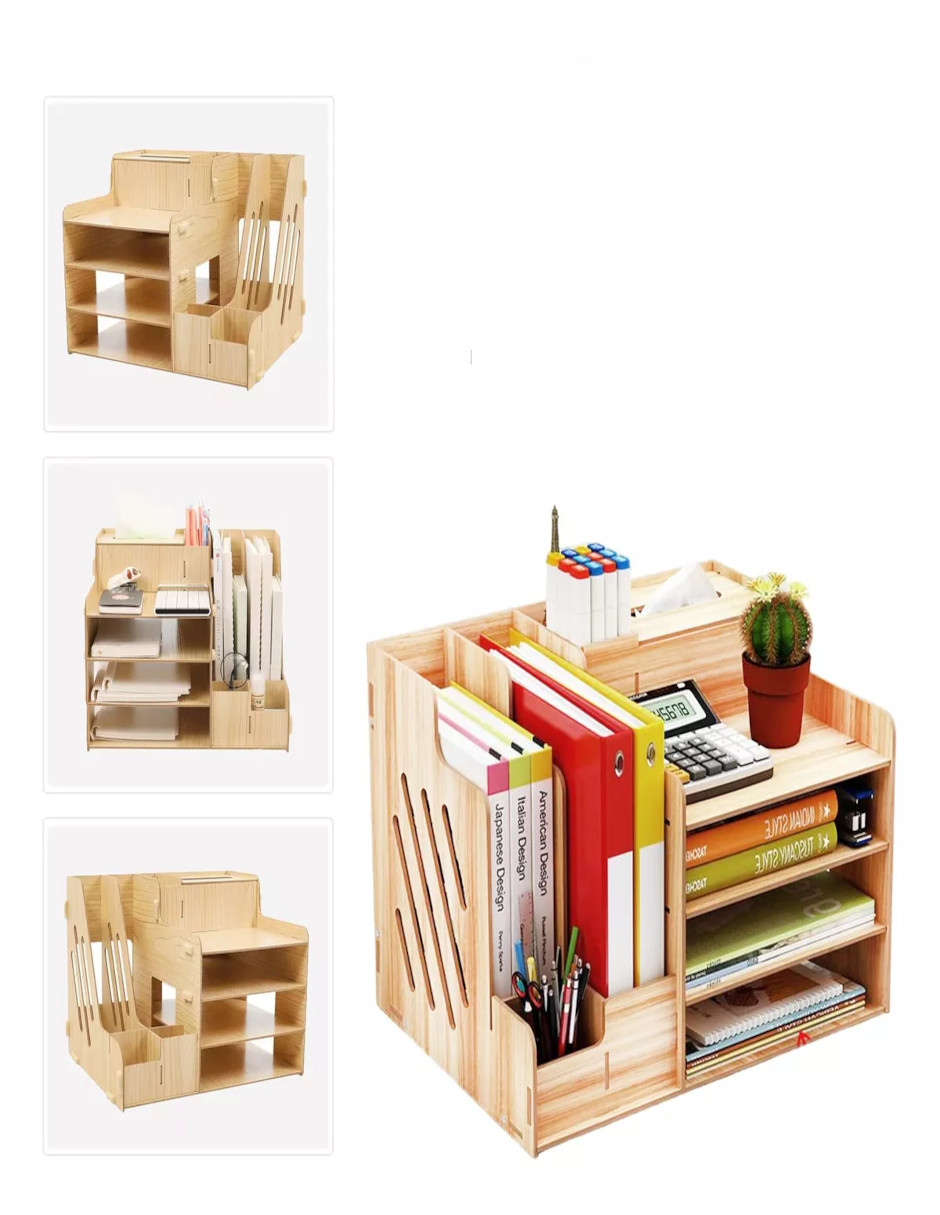 Foto 5 pulgar | Organizador de Escritorio de Madera + Termo Güish