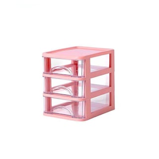 Foto 1 | Organizador De 3 Divisiones, Cajonera Gabinete Multiusos Rosa