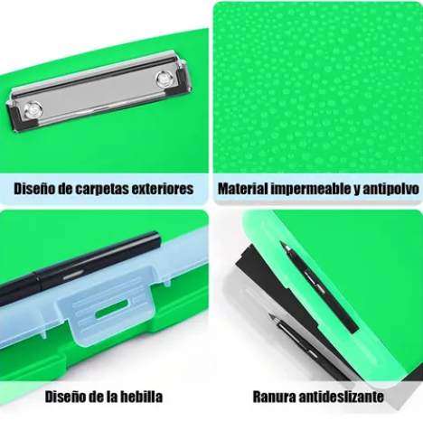 Foto 4 | Portapapeles Xtellar Papeleta Almacena Papele Tabla Clip Carta