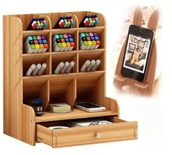 Foto 2 pulgar | Organizador Xtellar De Escritorio Doble Cajón Soporte De Lápiz Organizador De Accesorios De Escritorio