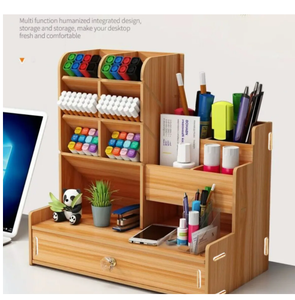 Foto 3 pulgar | Organizador De Escritorio Xtellar cd Madera Con Cajonera