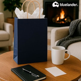 Foto 2 | Kit De Bolsas De Papel Kraft Bolsa De Regalo Capacidad De Carga 3 Kg bluelander (azul)