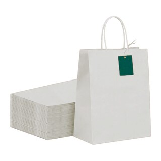 Foto 1 | Kit De Bolsas De Papel Kraft Bolsa De Regalo Capacidad De Carga 3 Kg bluelander (blanco)