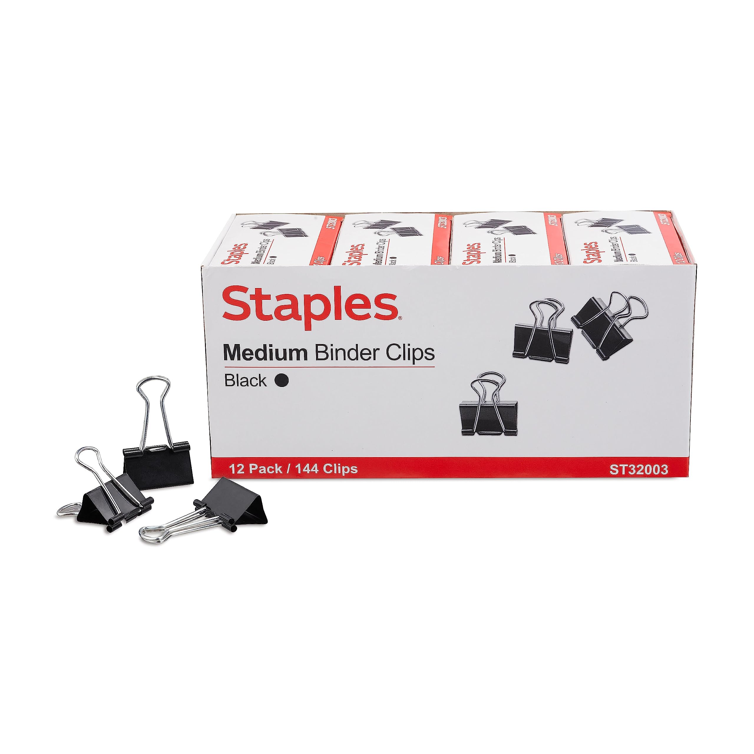 Foto 2 pulgar | Binder Clips Staples, Color Negro Mediano, 5/8 Pulgadas, Capacidad 288 Unidades - Venta Internacional.