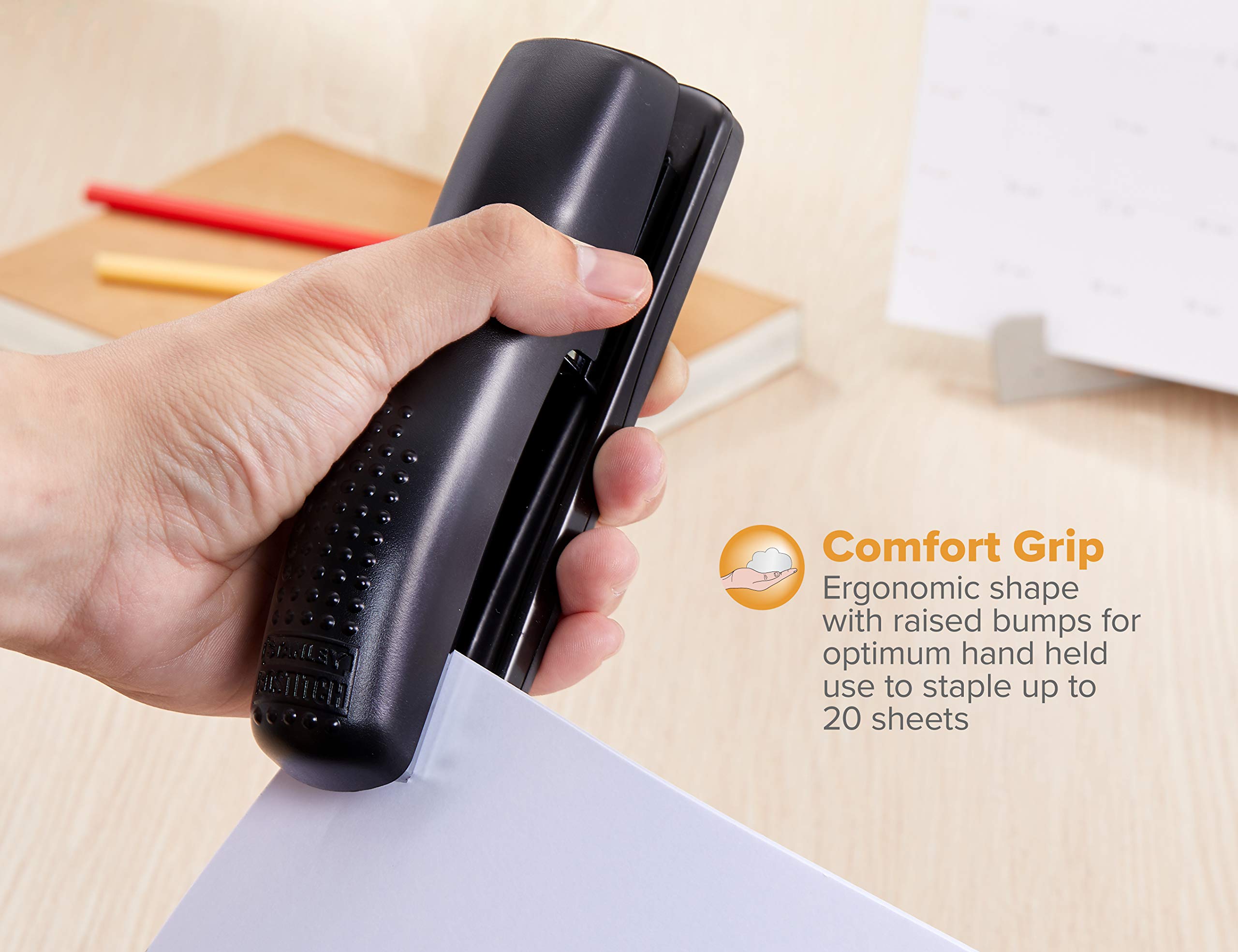 Foto 6 | Escritorio Ergonómico De Oficina Stapler Bostitch, 20 Hojas, Color Negro, Paquete De 2 - Venta Internacional.