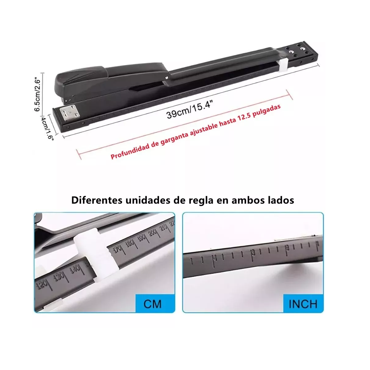 Foto 3 pulgar | Grapadora De Largo Alcance Grapadora De Oficina  Eo Safe Imports Esi-15484 Negro