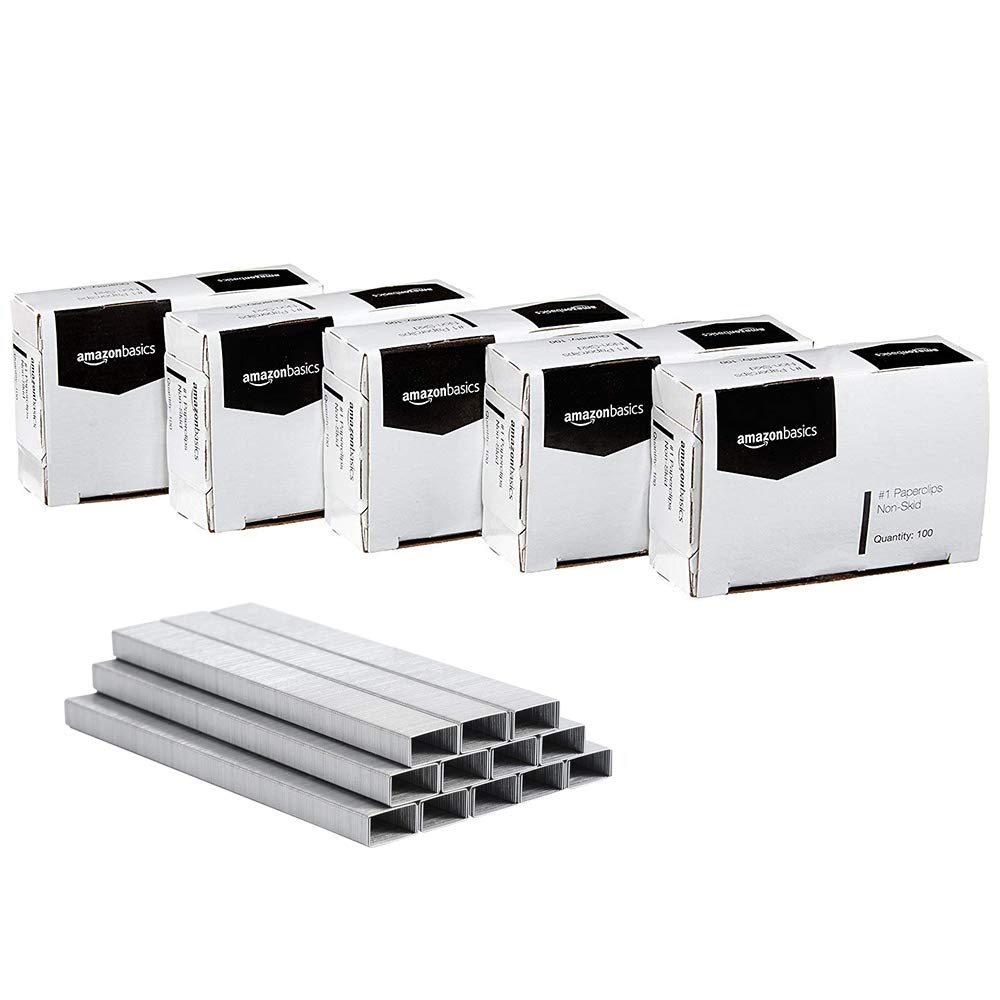 Juego De Grapas Y Sujetapapeles Amazon Basics, Paquete De 10 - Venta Internacional.