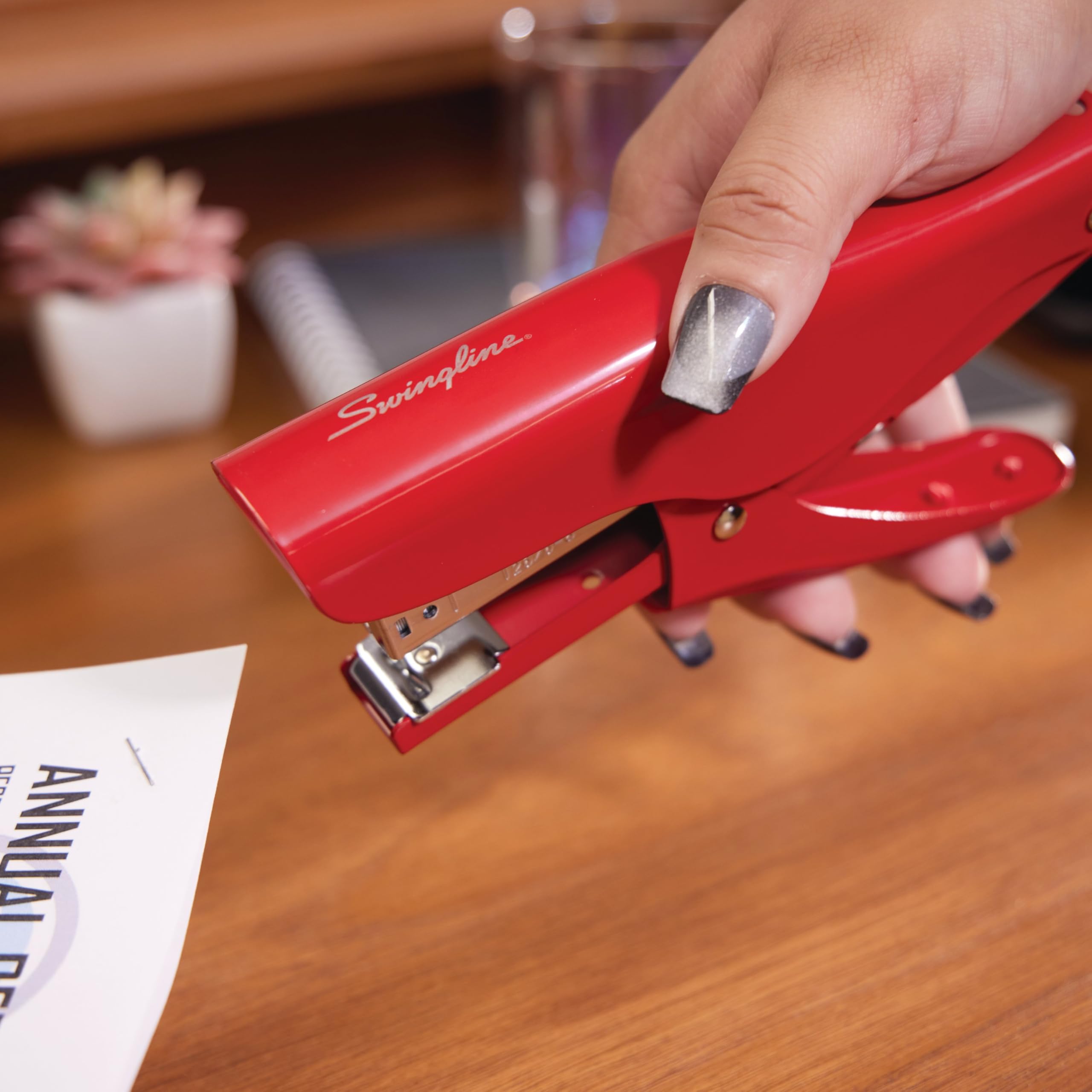 Foto 3 | Engrapadora Portátil Swingline Rojo - Venta Internacional