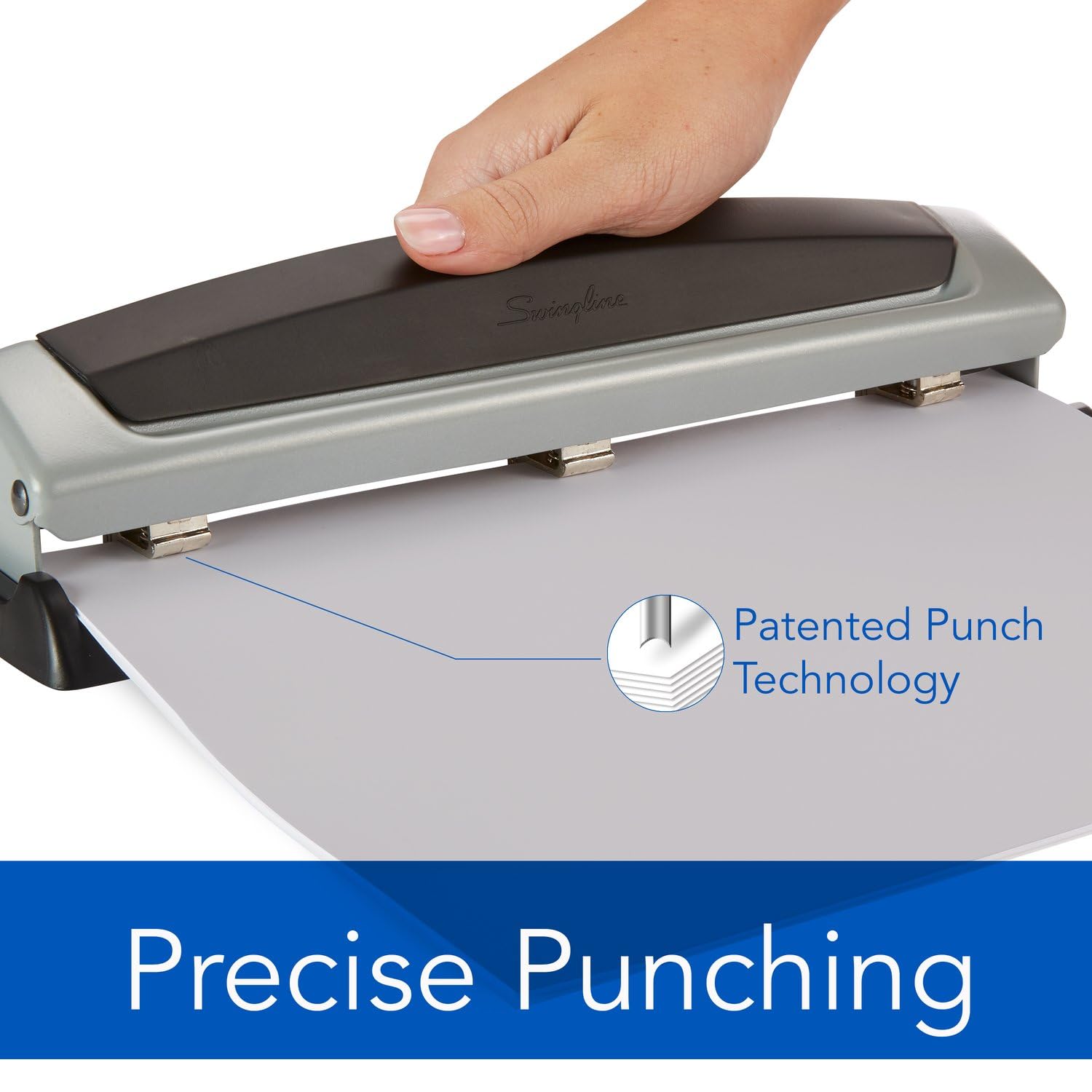 Foto 6 pulgar | Perforadora De 3 Agujeros Swingline Precision Pro Con Capacidad Para 10 Hojas - Venta Internacional.