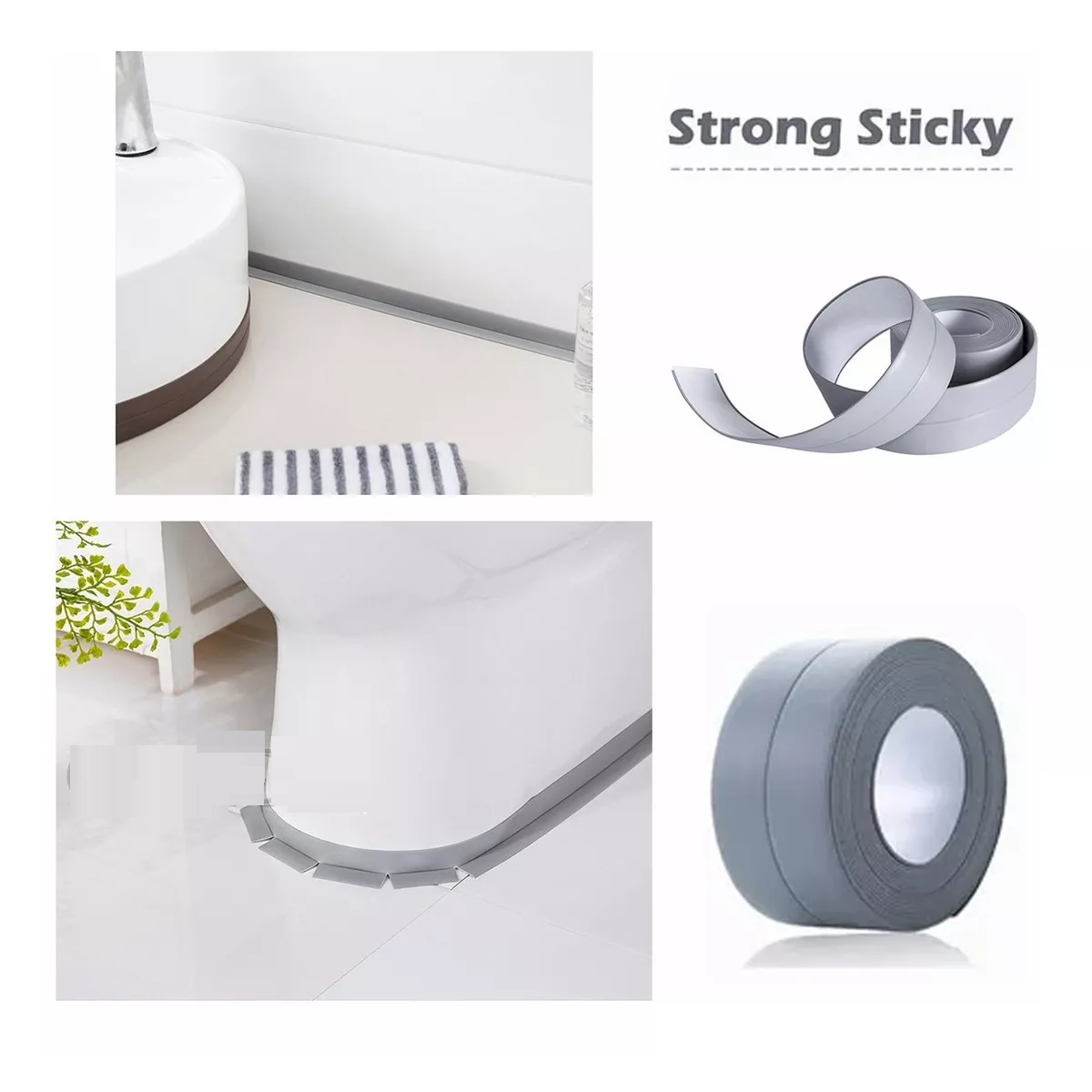 Foto 4 pulgar | Cinta Adhesiva PVC Impermeable Eo Safe Imports ESI-17587 Gris 3 Pieza