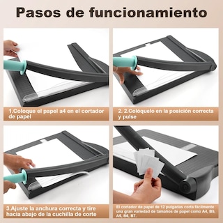 Foto 2 | Guillotina Belug Cortador Afilado Papel Foto Tarjeta Multifunción Negro Manija Verde