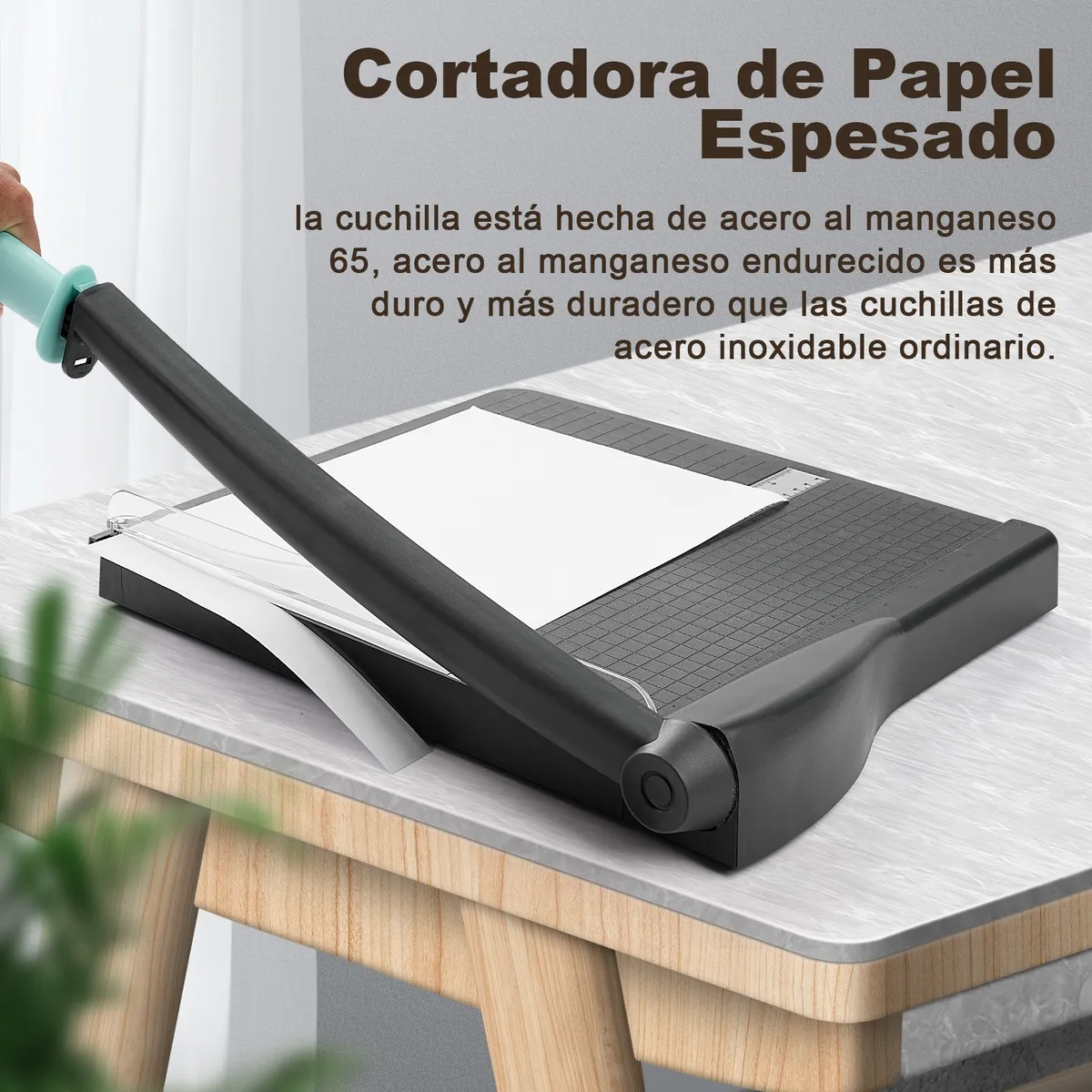 Foto 4 | Guillotina Belug Cortador Afilado Papel Foto Tarjeta Multifunción Negro Manija Verde