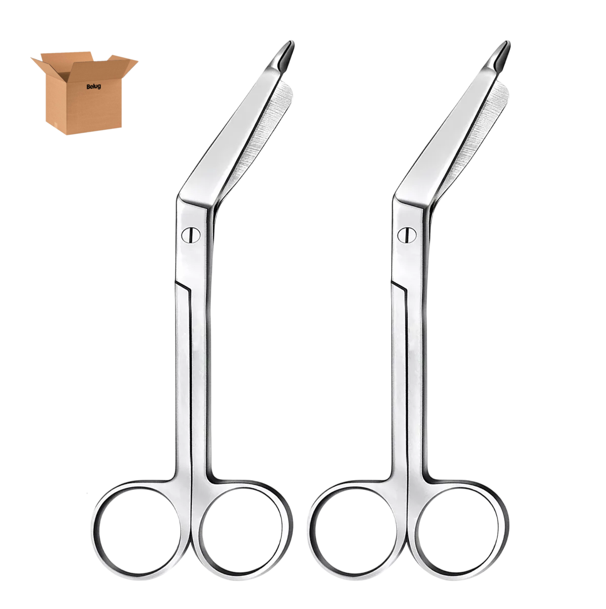 Foto 1 | 2pzs Tijera De Boton Belug  Acero Inox Para Uso Rudo Médico 14cm Plata