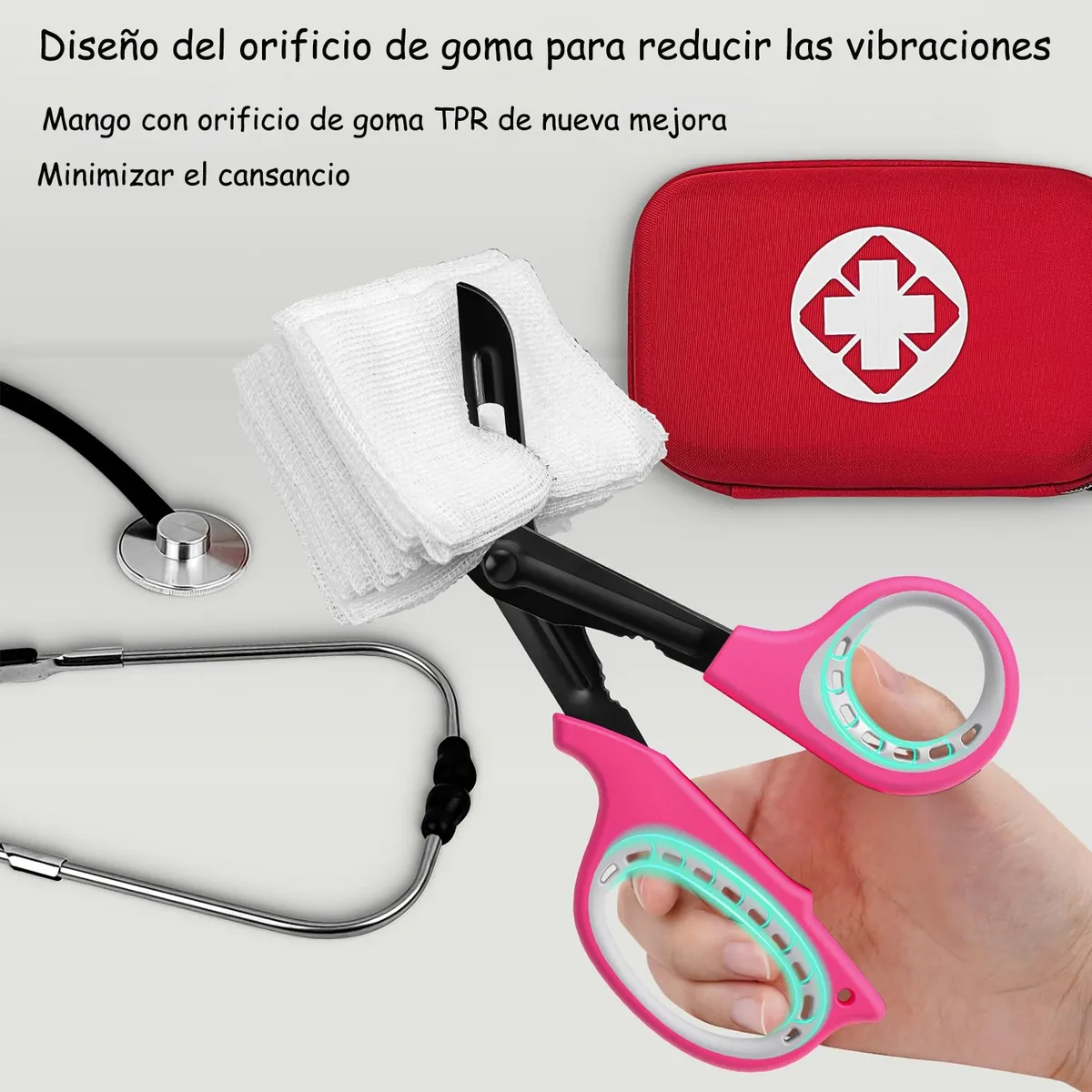 Foto 3 pulgar | Tijeras De Botones Belug  Uso Rudo Acero Inox Hospital Merceria 2pc Negro Rosa