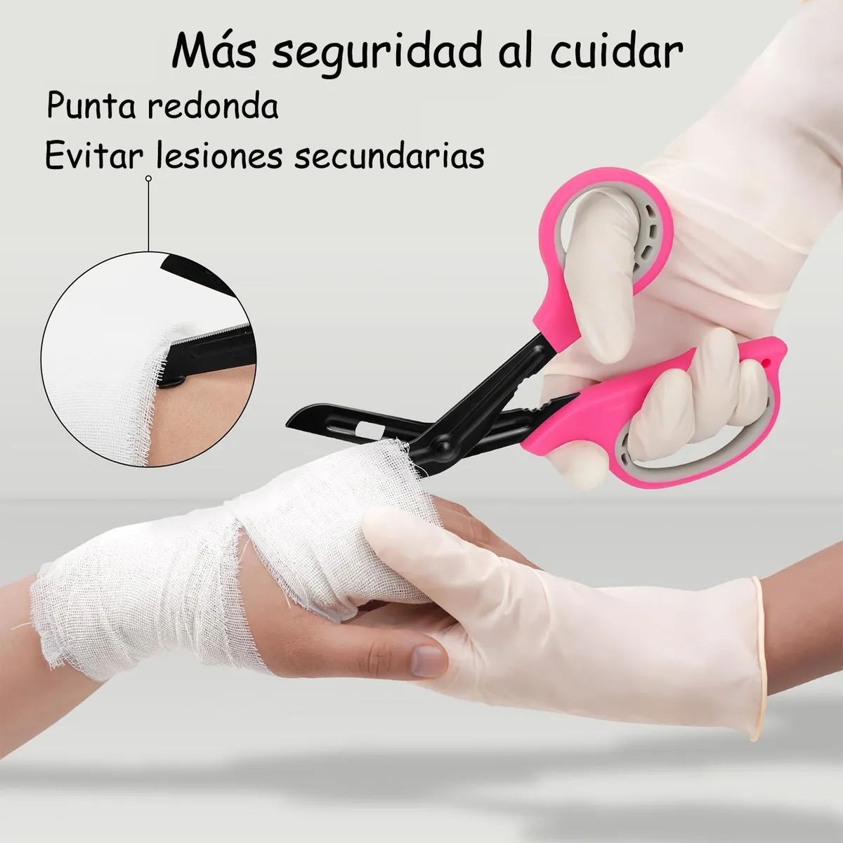 Foto 4 pulgar | Tijeras De Botones Belug  Uso Rudo Acero Inox Hospital Merceria 2pc Negro Rosa
