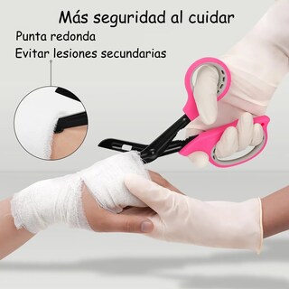 Foto 3 | Tijeras De Botones Belug Uso Rudo Acero Inox Hospital Merceria 2pc Negro Rosa