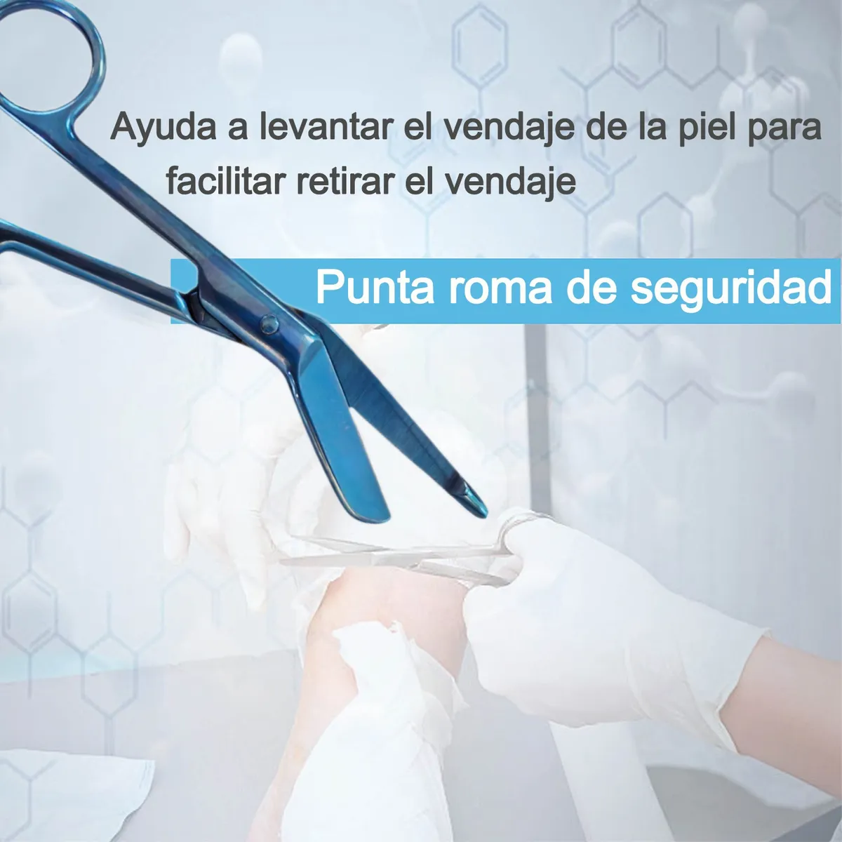 Foto 4 pulgar | Tijeras De Boton Belug  De Care Acero Inox Tijeras Escolare 2pcs Azul