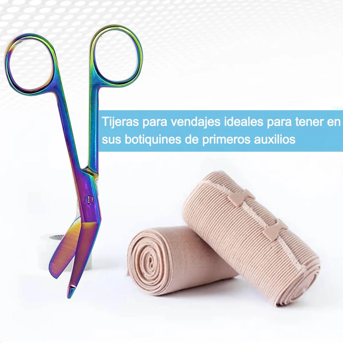 Foto 5 | Tijeras De Boton Belug  De Care Acero Inox Tijeras Escolare 2pcs Azul