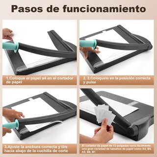 Foto 2 | Guillotina Lab.g Cortador Afilado Papel Foto Tarjeta Multifunción Negro Manija Verde