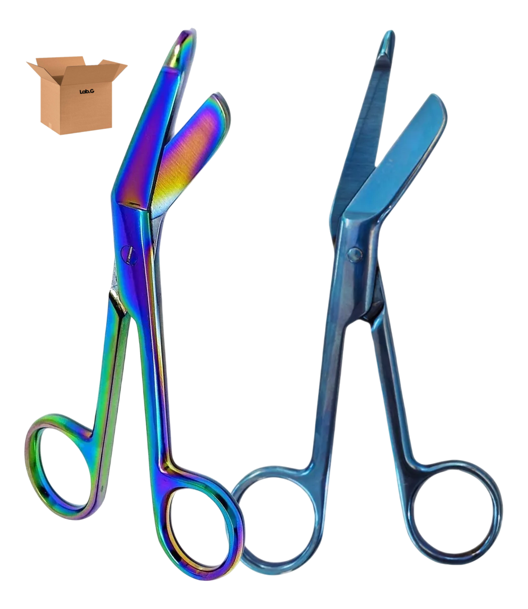 Tijeras De Boton  Lab.g De Care Acero Inox Tijeras Escolare 2pcs Azul