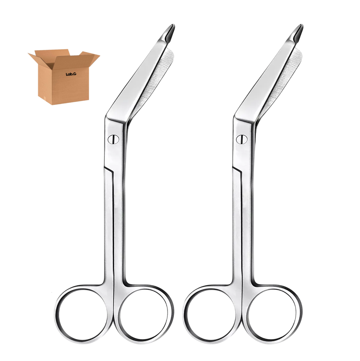 Foto 2 pulgar | 2pzs Tijera De Boton  Lab.g Acero Inox Para Uso Rudo Médico 14cm Plata
