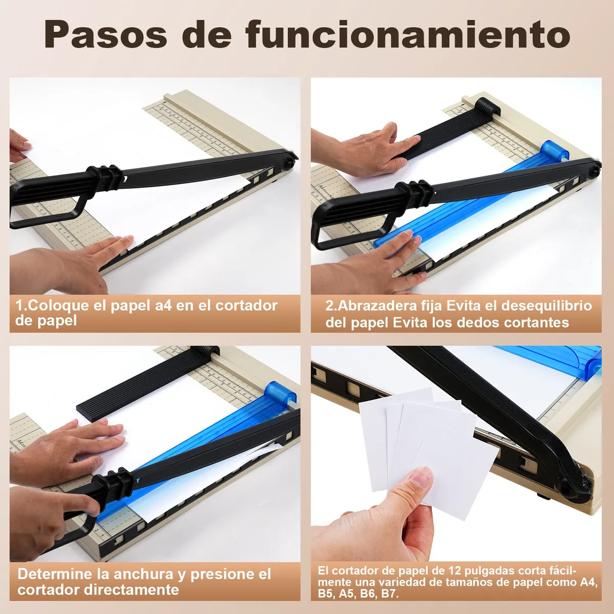 Foto 2 | Guillotina  Lab.g Para Papel A4 Cortador De Papel Con Seguridad Blanco