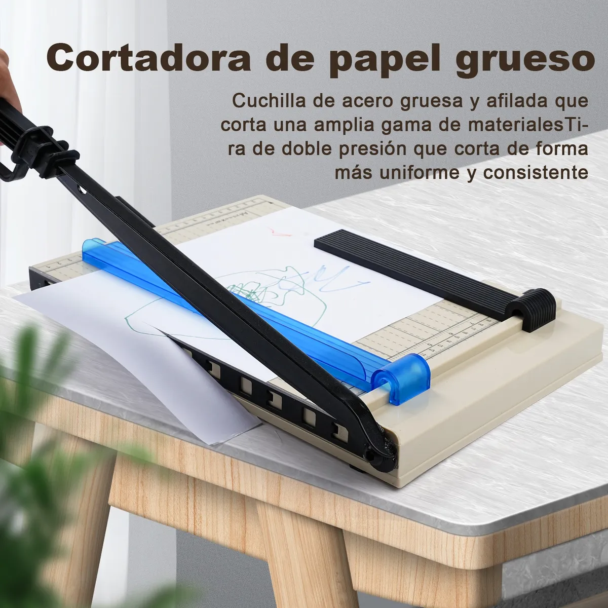 Foto 4 | Guillotina  Lab.g Para Papel A4 Cortador De Papel Con Seguridad Blanco