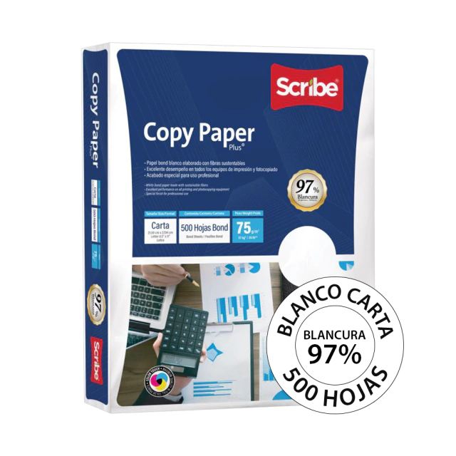 Foto 2 pulgar | Papel Bond Copy Paper Carta 75 Gr - 500 Hojas