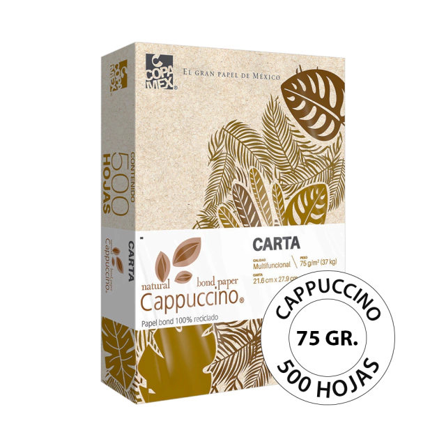 Foto 2 pulgar | Papel Bond Reciclado Cappuccino Carta - 500 Hojas