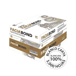 Foto 1 | Papel Facia Bond Blanco Carta 75 Gr - 5,000 Hojas