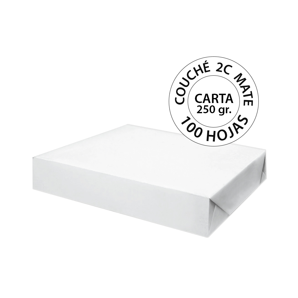 Foto 3 pulgar | Papel Couche Optimus 2c Mate Carta 250 Gr - 100 Hojas