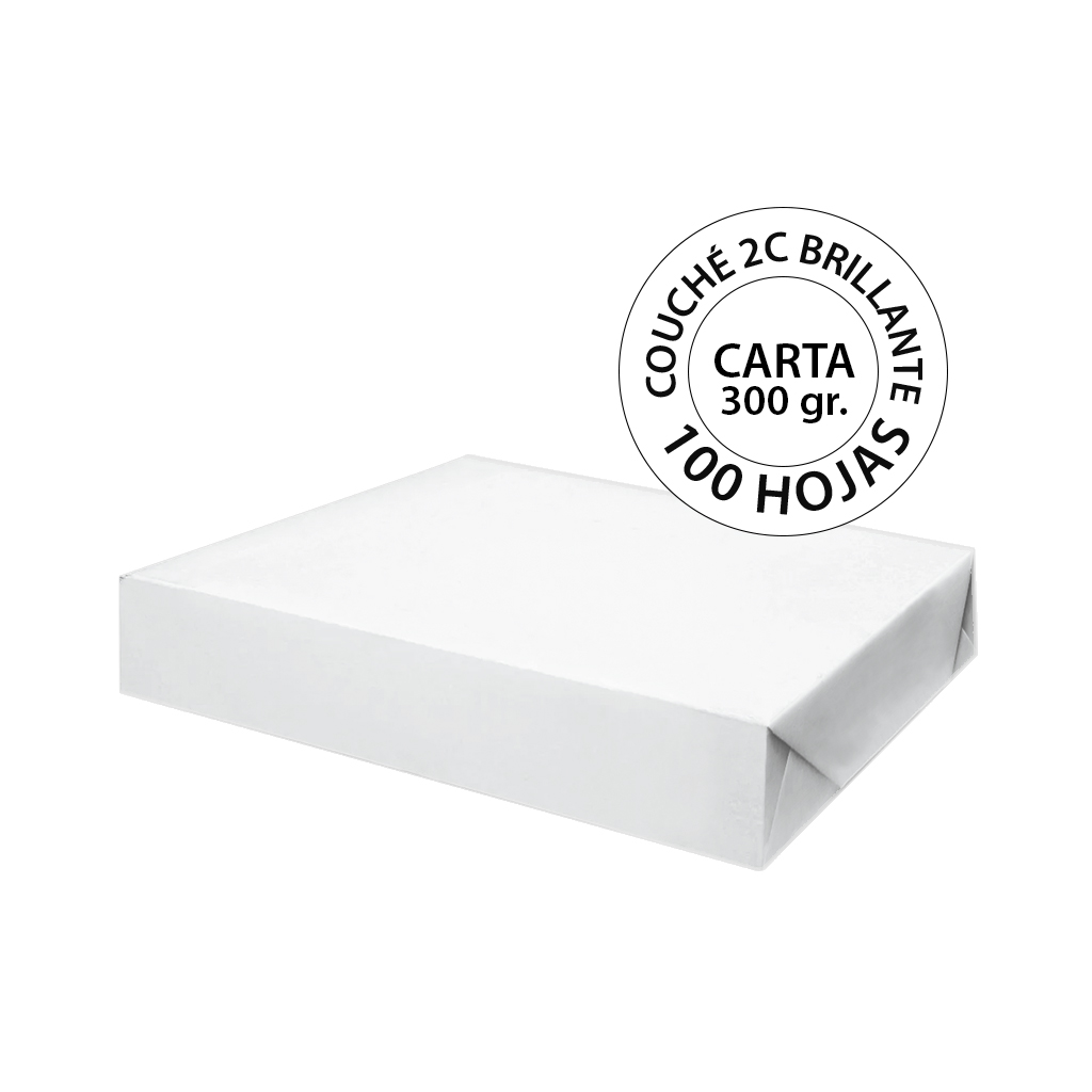 Foto 3 pulgar | Papel Couche Optimus 2c Brillante Carta 300 Gr - 100 Hojas