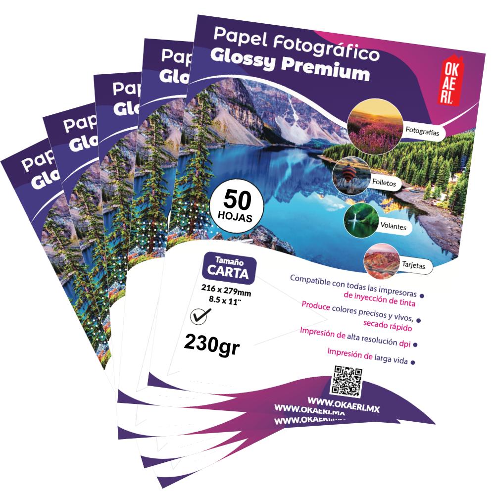 Pack Papel Fotografico 230 Gr Con 250 Piezas