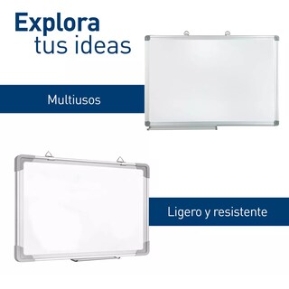 Foto 3 | Pizarrón de Pared 60 x 40cm Eo Safe Imports Esi-16659 Blanco