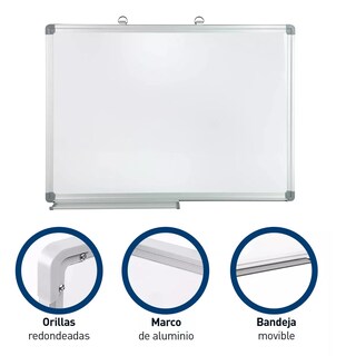 Foto 4 | Pizarrón de Pared 60 x 40cm Eo Safe Imports Esi-16659 Blanco