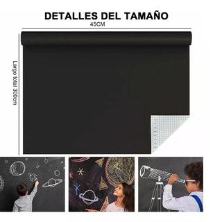 Foto 2 | Vinilo Autoadhesivo Pizarra de 300 x 45 cm Eo Safe Imports Esi-16667 Negro