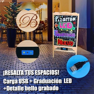 Foto 2 | Pizarrón Led Neón Borrable con Control Remoto Recargable