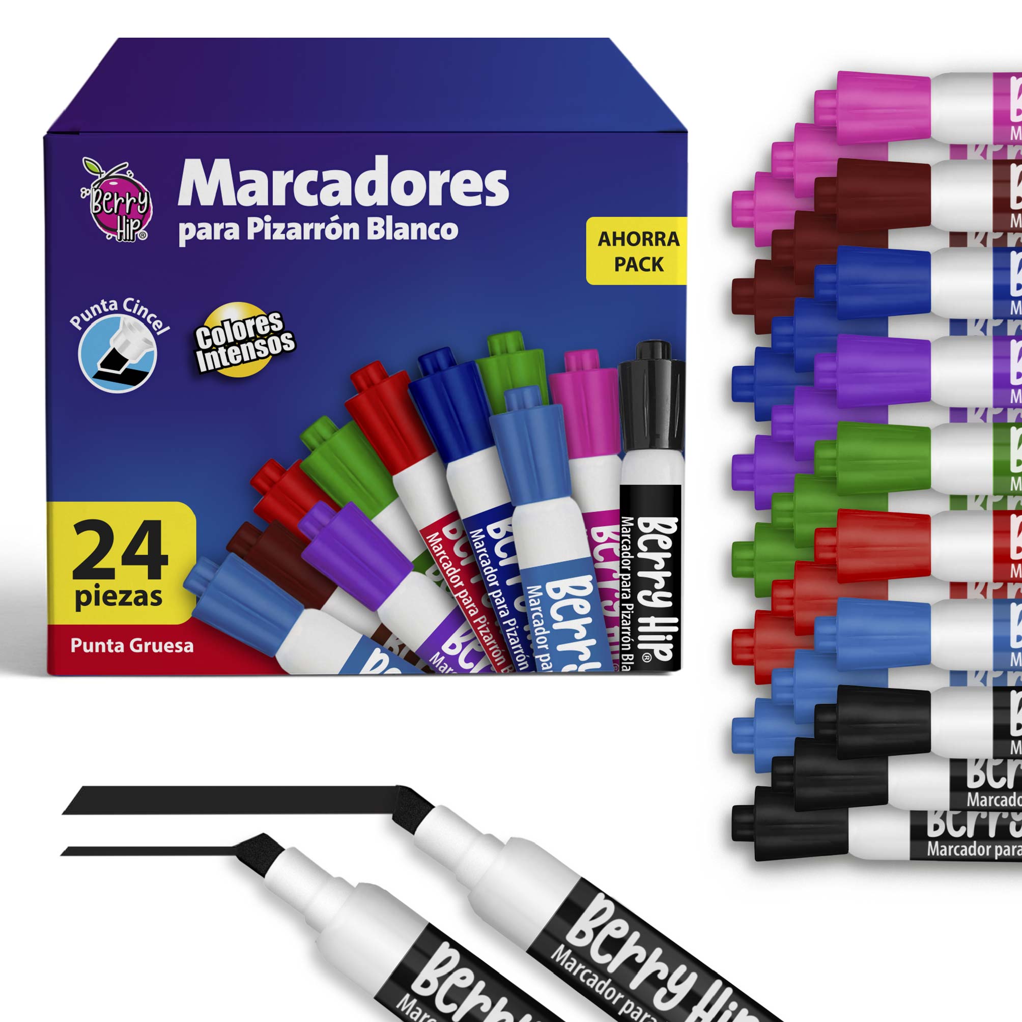 Foto 2 pulgar | Magma Life Set De 24 Marcadores Para Pizarrón Blanco  8 Colores  Borrado Fácil Y Sin Olor