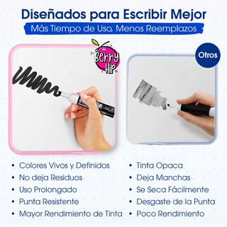 Foto 4 | Magma Life Set De 24 Marcadores Para Pizarrón Blanco 8 Colores Borrado Fácil Y Sin Olor
