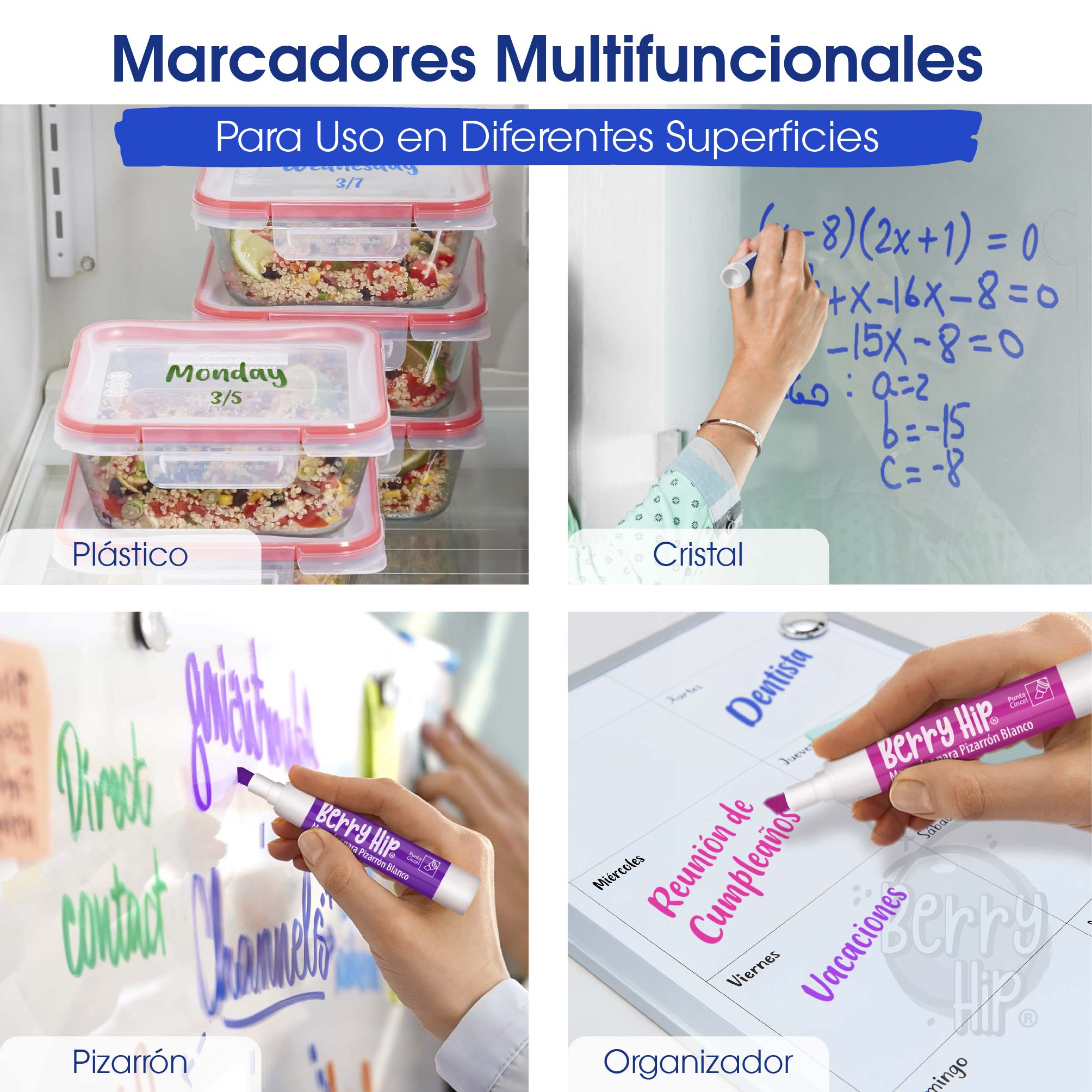 Foto 5 | Magma Life Set De 24 Marcadores Para Pizarrón Blanco  8 Colores  Borrado Fácil Y Sin Olor