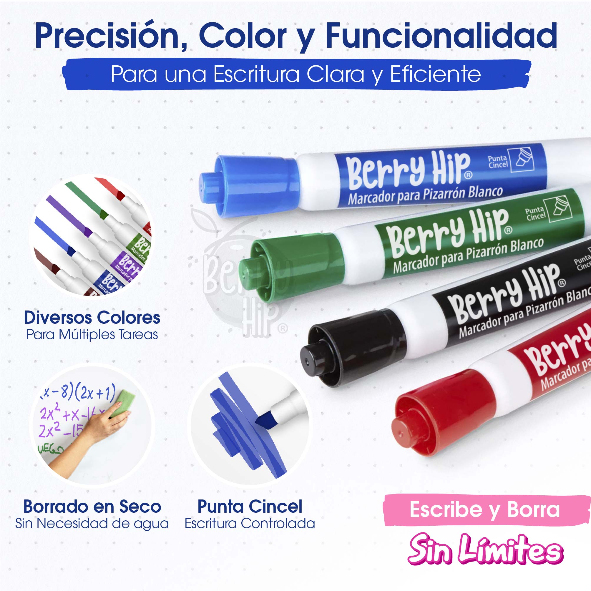 Foto 7 pulgar | Magma Life Set De 24 Marcadores Para Pizarrón Blanco  8 Colores  Borrado Fácil Y Sin Olor
