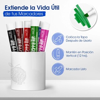 Foto 7 | Magma Life Set De 24 Marcadores Para Pizarrón Blanco 8 Colores Borrado Fácil Y Sin Olor