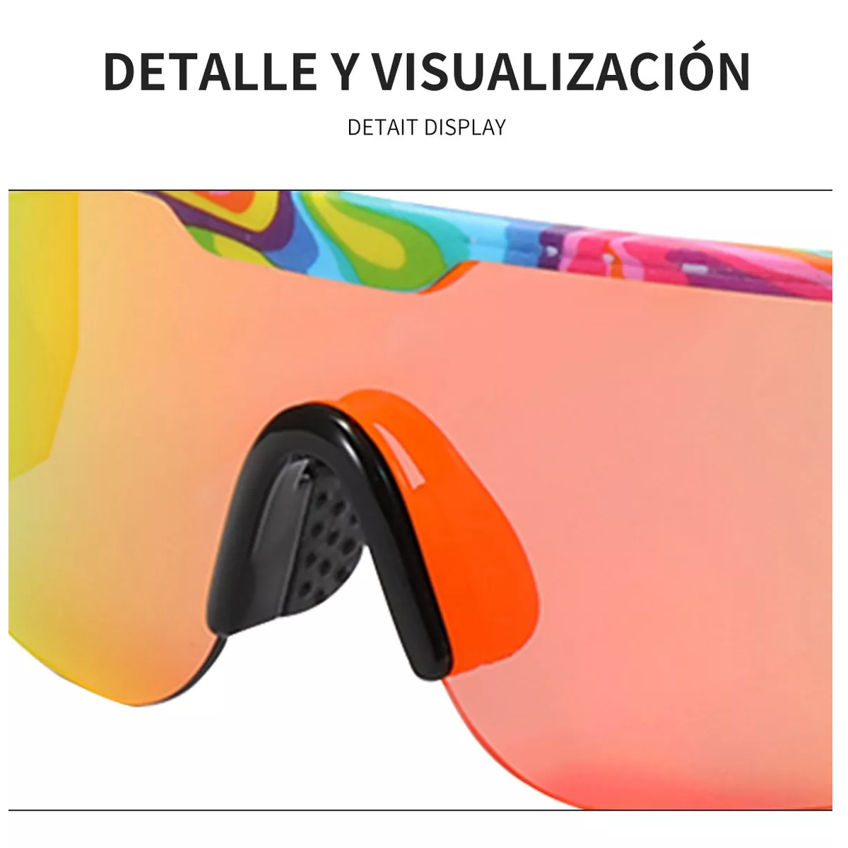Foto 4 pulgar | Lentes para Ciclismo con Protección Uv Eo Safe Imports Esi-11176 Rojos