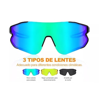 Foto 3 | Gafas Ciclismo Polarizadas Deportivas Protección Uv Eo Safe Imports Esi-13727 Multicolor